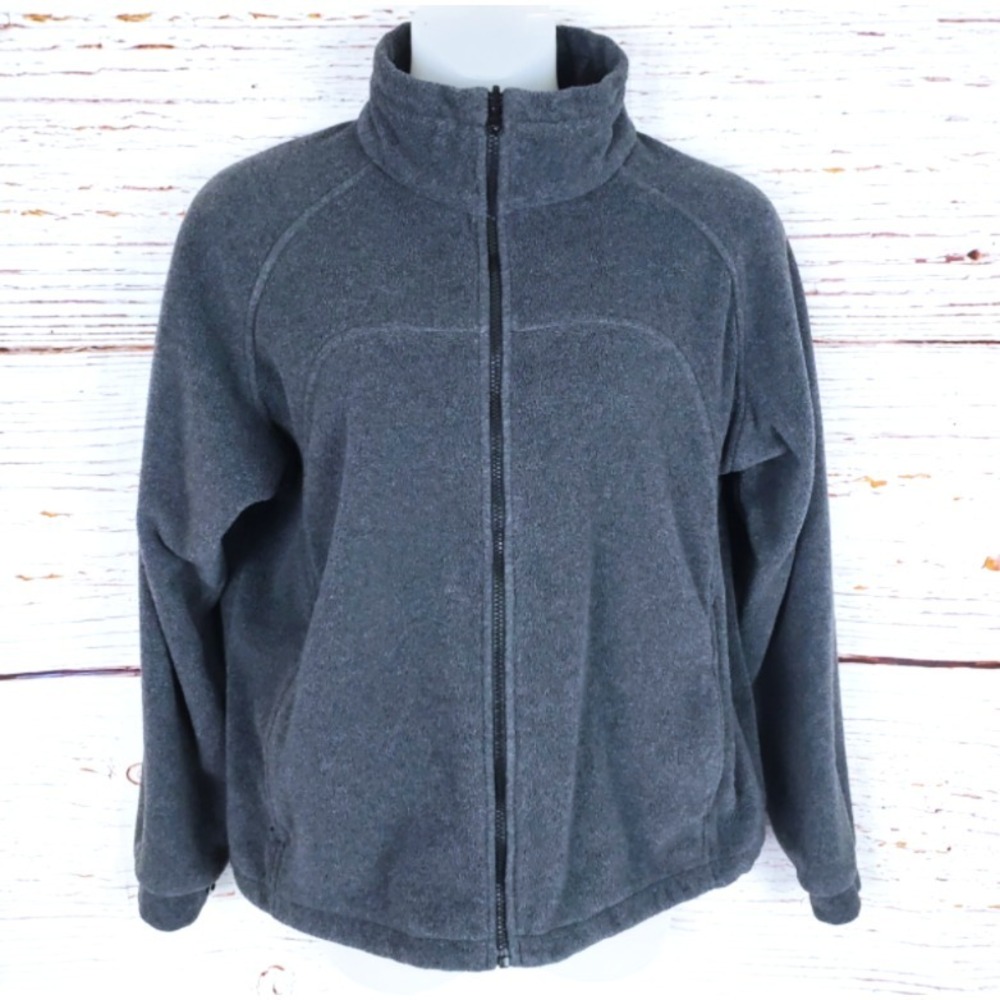 Columbia Core Interchange Fleece Jacket Women's Plus Size‎ 1X Gray Full Zip